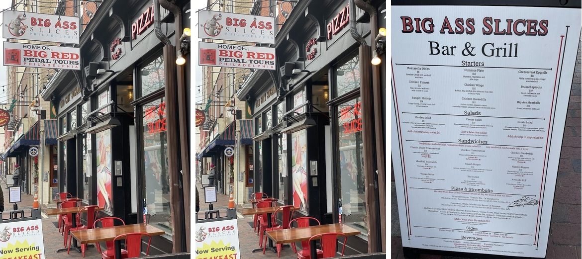 Big Ass Slices Bar & Grill Menu