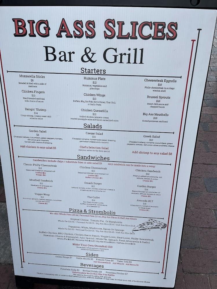 Big Ass Slices Bar & Grill Menu image 1